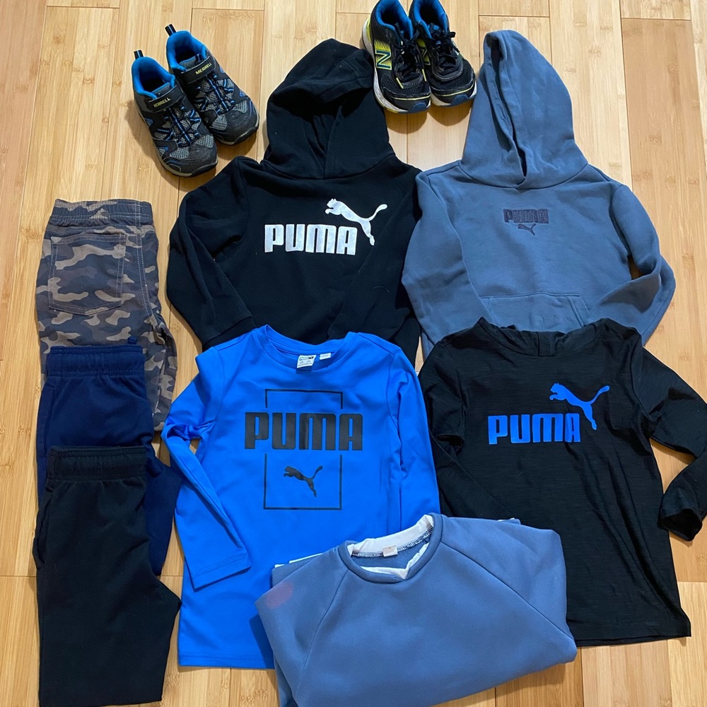 Puma Sweatshirts & Hoodies, Merrell and Nike shoes Carters and Cat pants